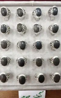 انگشتر برنزی حدید روکش نقره رکاب زنجان
