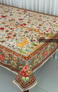 سفره پارچه ای (رومیزی) جنس مخمل ابریشم ضد لک