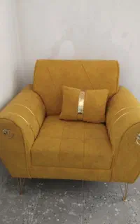 مبل ۷نفره و آینه کنسول ساعت ایستاده سنگ دکوری