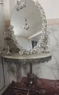 آینه و شمعدان طرح برنز