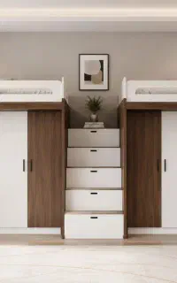 تخت دوطبقه نوجوان چوب وکیوم فوق العاده با کیفیت