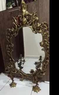 فروش خریدار لوستر آینه شمعدان آبکاری برنجی برنزی