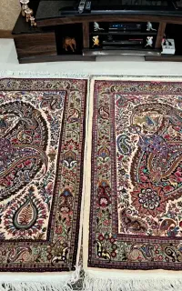 فرش دست بافت ساروق اراک طرح بوته جقه