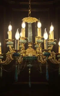 لوستر طرح ونیز سنگی اصل شب نما