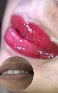 شیدینگ لب و رژ دائم