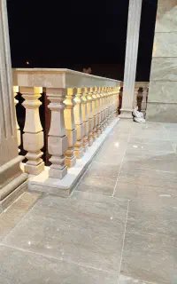 تزیینات سنگ،نرده سنگی ،ستون سنگی ،سنگ نما