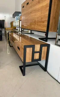 میز تلویزیون چوبی مات