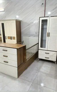 سرویس چوب سیسمونی بچه کمد ۲درب تخت نوزاد نوجوان