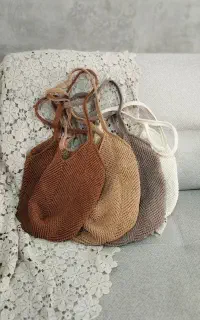 کیف مکرومه قلاب بافی