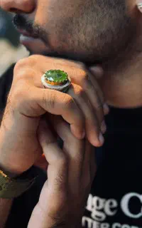 انگشتَرِ نقره مردانه