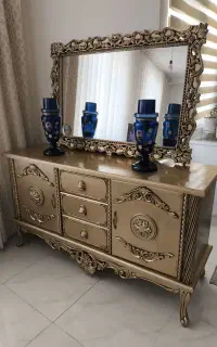 آینه کنسول  تمام چوب