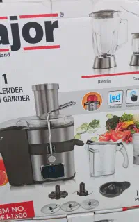 آب میوه گیری وغذاساز۱۱کاره میجرباگارانتی شرکتی