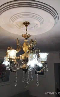 لوستر فرشته سه شاخه شش شعله