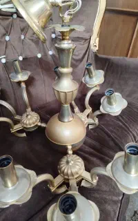 لوستر برنجی روکش آب طلا