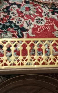 سینی پایه چوبی جنس خوب آبکاری طلای