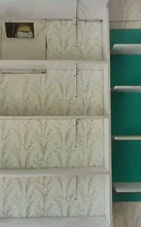 دکور mdf و ویترین اهنی