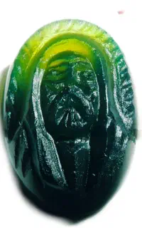 عقیق سبز طرح شمایل هنر دست