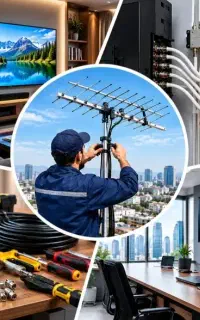 نصب آنتن تلویزیون نصب پایه دیواری تلویزیون