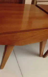 بوفه گرد بزرگ چوب راش با دو تا میز عسلی