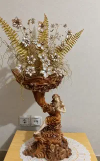 مجسمه گلدان پلی استر طرح فرشته