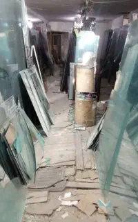شیشه بری ورنگ امیزی