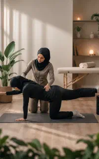 تمرین حرکات اصلاحی و ماساژ