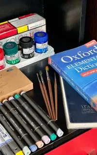 گواش پنتل.ماژیک راندو.قلمو.کتاب آکسفورد