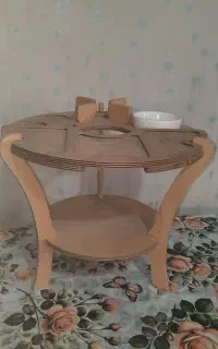 میزقلیان چوبی قابل شستشو