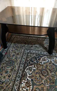 میز چوب شیشه ۶۰در ۹۰ تمیز
