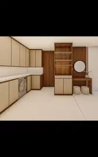 18متر کابینت سفید ساده