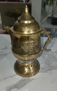 قوری شکاری ذغالی، قلمکاری شده قدیمی قاجاری