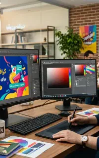 استخدام گرافیست خلاق مسلط ب Photoshop.Illustrator