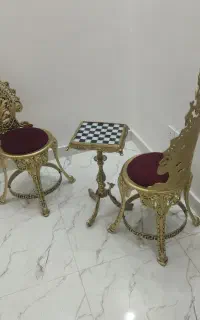 ماکروفر و میز شترنج برنز