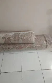 دوتخته فرش کاشان شسته و کاور شده