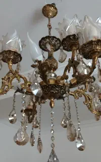 لوستر برنجی 12شعله