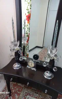 آینه شمعدان چوبی
