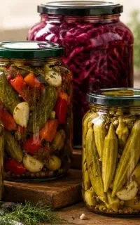 انواع ترشی،پیاز و هویج سرخ شده