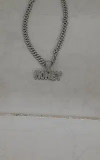 گردن بند نگین دار با پلاک