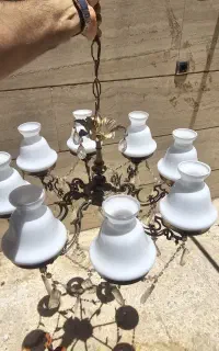 لوستر 8 شعله کریستال دار