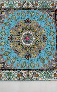رومیزی سنتی آستر دار مخمل طرح ترمه هفتسین