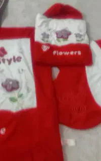 ست سیسمونی مخمل  گل برجسته