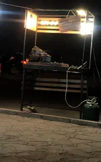 بساط چایی و بلال پارک کودک