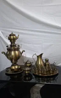 سرویس سماور ذغالی نو دکوری اصلا استفاده نشده