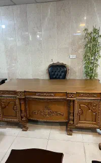میز مدیریت مدل شاهیی تمام چوب