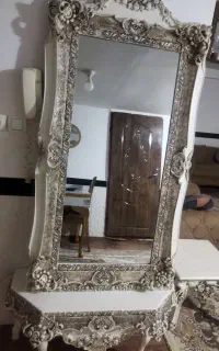 فروش آینه کنسول وساعت میز تلویزیون دو عدد عسلی ست