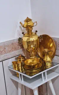 سماور برنج و پا سماوری کامل