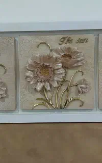 تابلو گل برجسته آب پخش