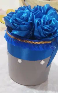 باکس گل ربانی آبی