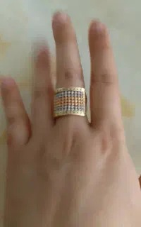 انگشتر تراش البرنادو دو رنگ