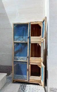 قفس چوبی ۳طبقه محکم در حد نو